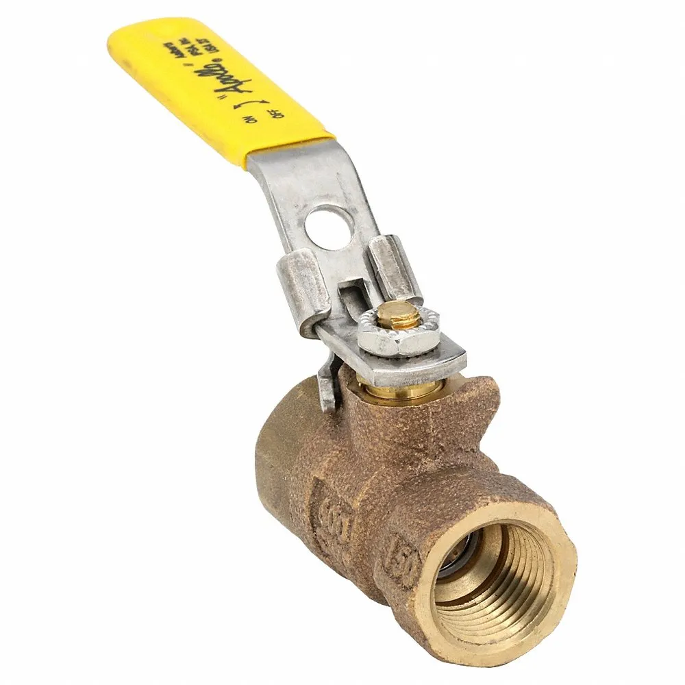 APOLLO VALVES 77C10327A Ball Valve, Full Port, With Latch Lever, Size 1/2 Inch NPT, Bronze | CA4PKD