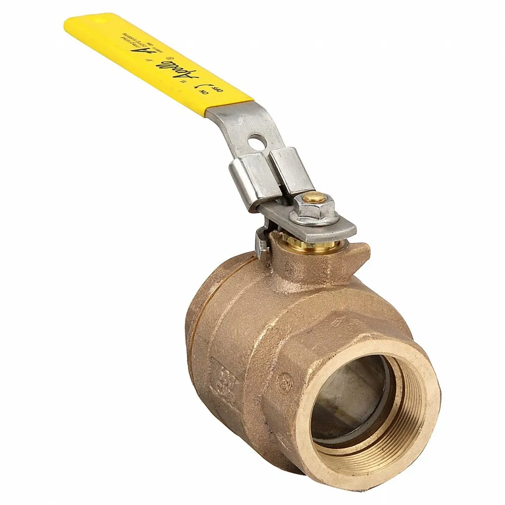 APOLLO VALVES 77C10827A Ball Valve, 2 Inch NPT, Bronze, Full Port, Latch Lever | CB7ZHA