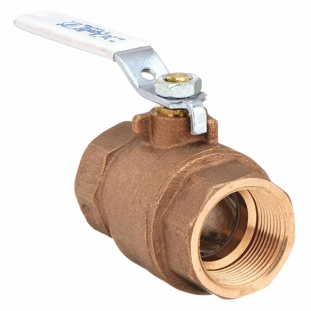 APOLLO VALVES 77CLF10701A Ball Valve, 1-1/2 Inch NPT, Bronze, Full Port | CC6NKG