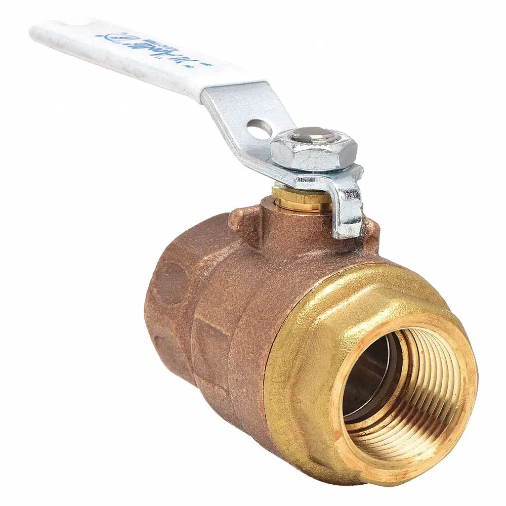 APOLLO VALVES 77CLF14701A Ball Valve, 1-1/2 Inch NPT, Bronze, Full Port, Ball And Stem | BY3XAJ