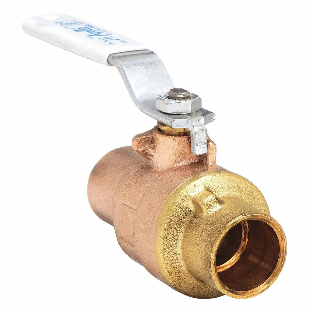 APOLLO VALVES 77CLF24801A Ball Valve, 2 Inch Size, Solder, Bronze, Full Port, Stainless Steel | CC4NTY