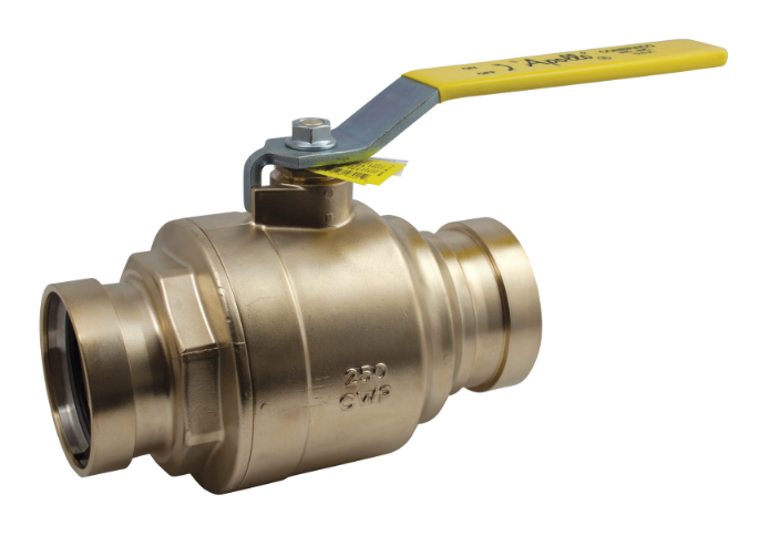 APOLLO VALVES 77V10901 Ball Valve, 2-1/2 Inch Press, Full Port, Forged Brass | BM6QGE