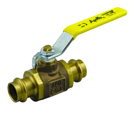 APOLLO VALVES 77W10311 Ball Valve, 1/2 Inch Press, Full Port, Bronze | BM6ZGZ