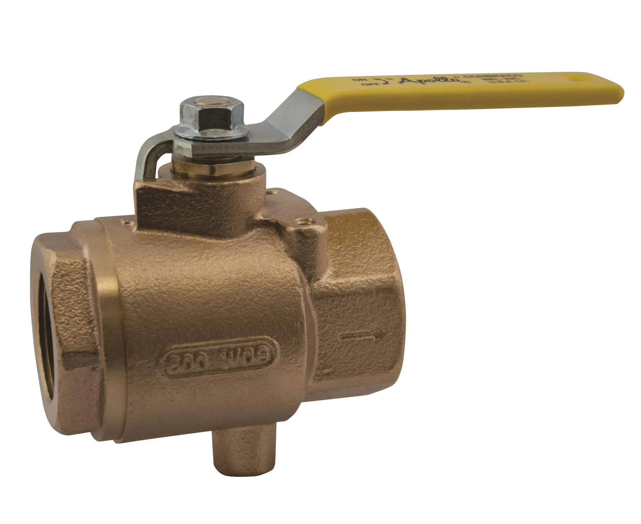 APOLLO VALVES 7K10607 Ball Valve, 1-1/4 Inch NPT, Full Port, Bronze, 1/4 Inch NPT | CB6DFA