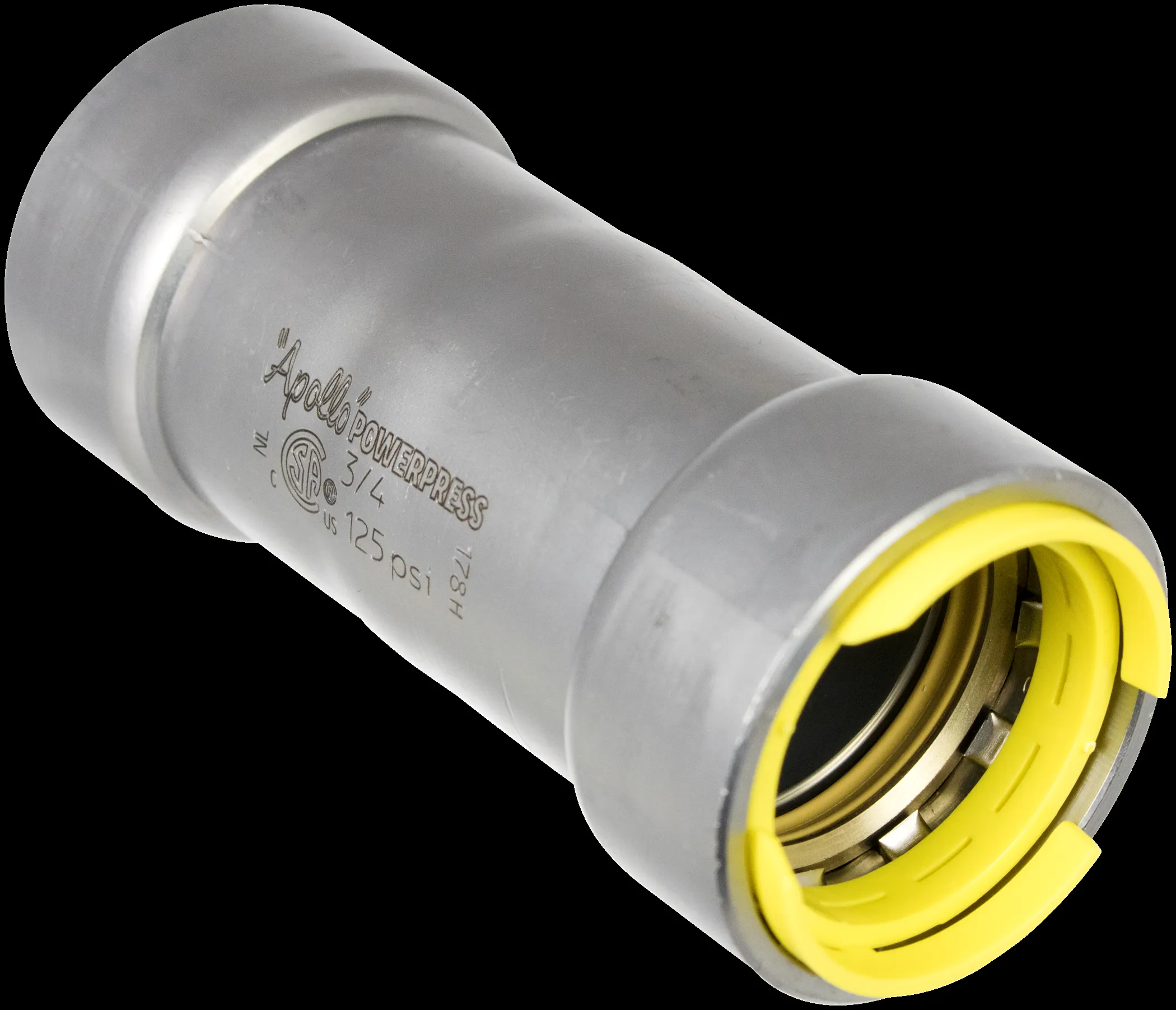 APOLLO VALVES PWR7481353 Straight Coupling, With O Stop, Gas, Size 1/2 Inch | CA4XKP