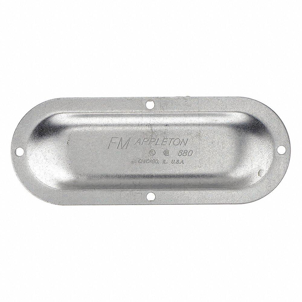 APPLETON ELECTRIC 980IG Cover for Conduit Access Fitting, 3 1/2 and 4 Inch Trade, Steel, Screw In | AA2QBF 10Y648