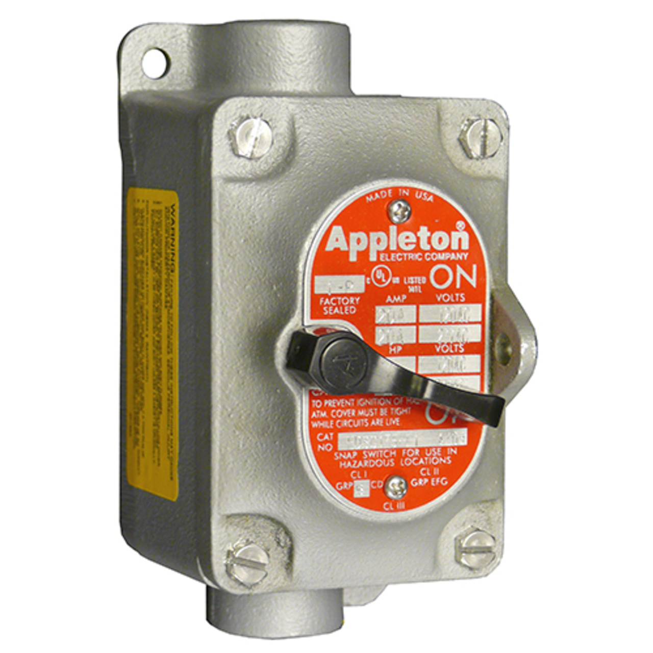 APPLETON ELECTRIC EFDC1753MS Manual Contactor, 3-Pole, Feed-Through Type | BJ9KAZ