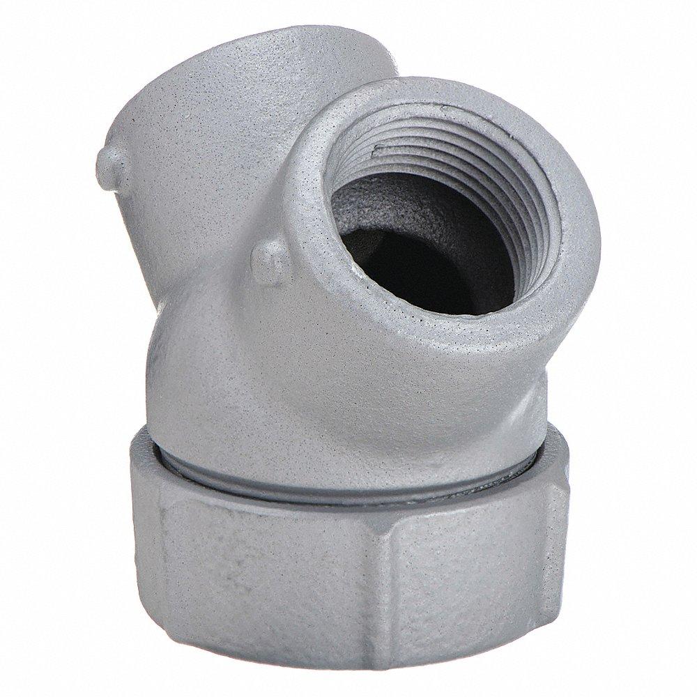 APPLETON ELECTRIC ELBY-100 Capped Elbow, Chromate Coated/Electroplated/Powder Coated, NPT, Iron | AF2FEE 6RUK9