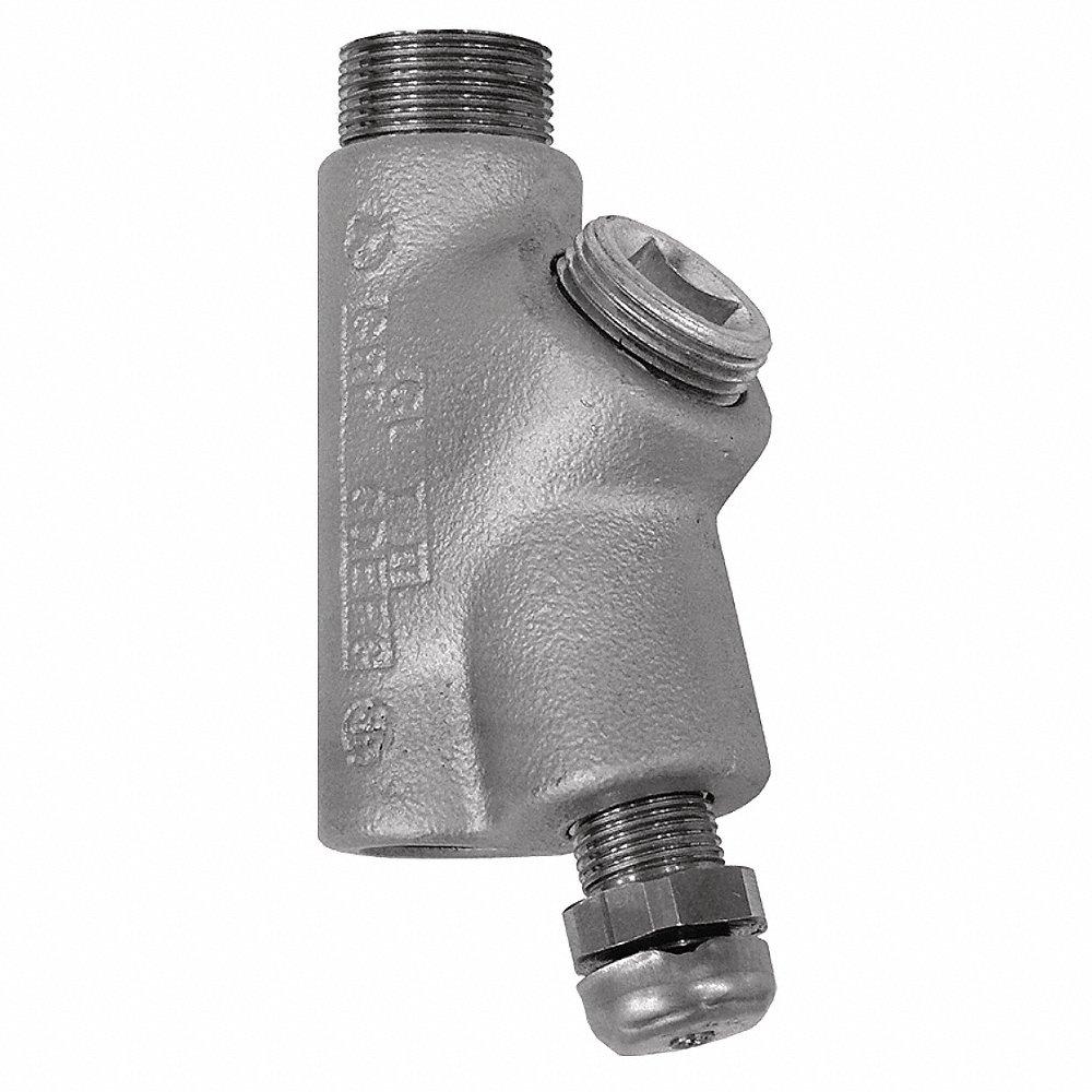 APPLETON ELECTRIC EYD-26 Sealing Fitting with Drain, Vertical, 3/4 Inch Trade, Male, 3 11/16 Inch Length, Iron | AA2PAU 10W479