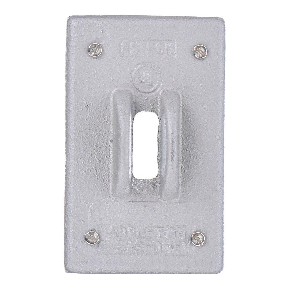 Weatherproof Cover, 4 9/16 Inch Height, 2 13/16 Inch Width, 1 Gang, Gray