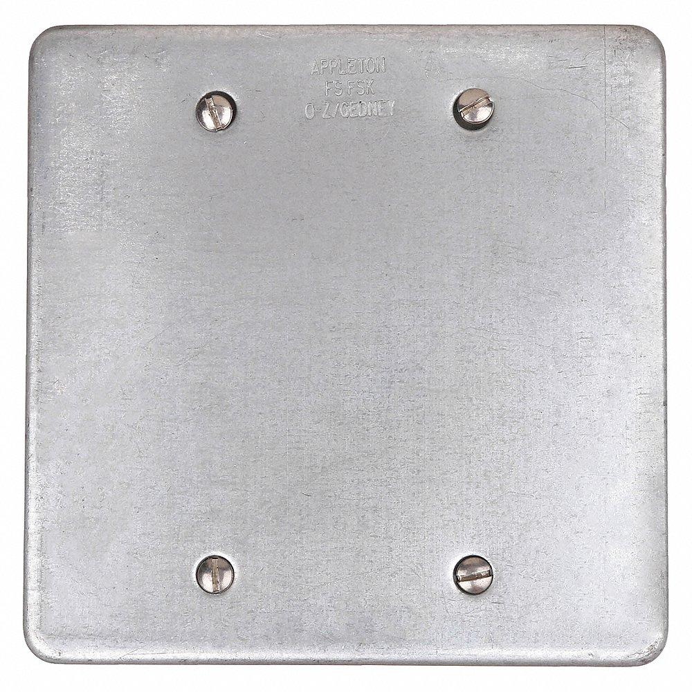 APPLETON ELECTRIC FSK-2B Weatherproof Cover, 4 5/8 Inch Height, 4 5/8 Inch Width, 2 Gangs, Gray | AA2GJC 10H381