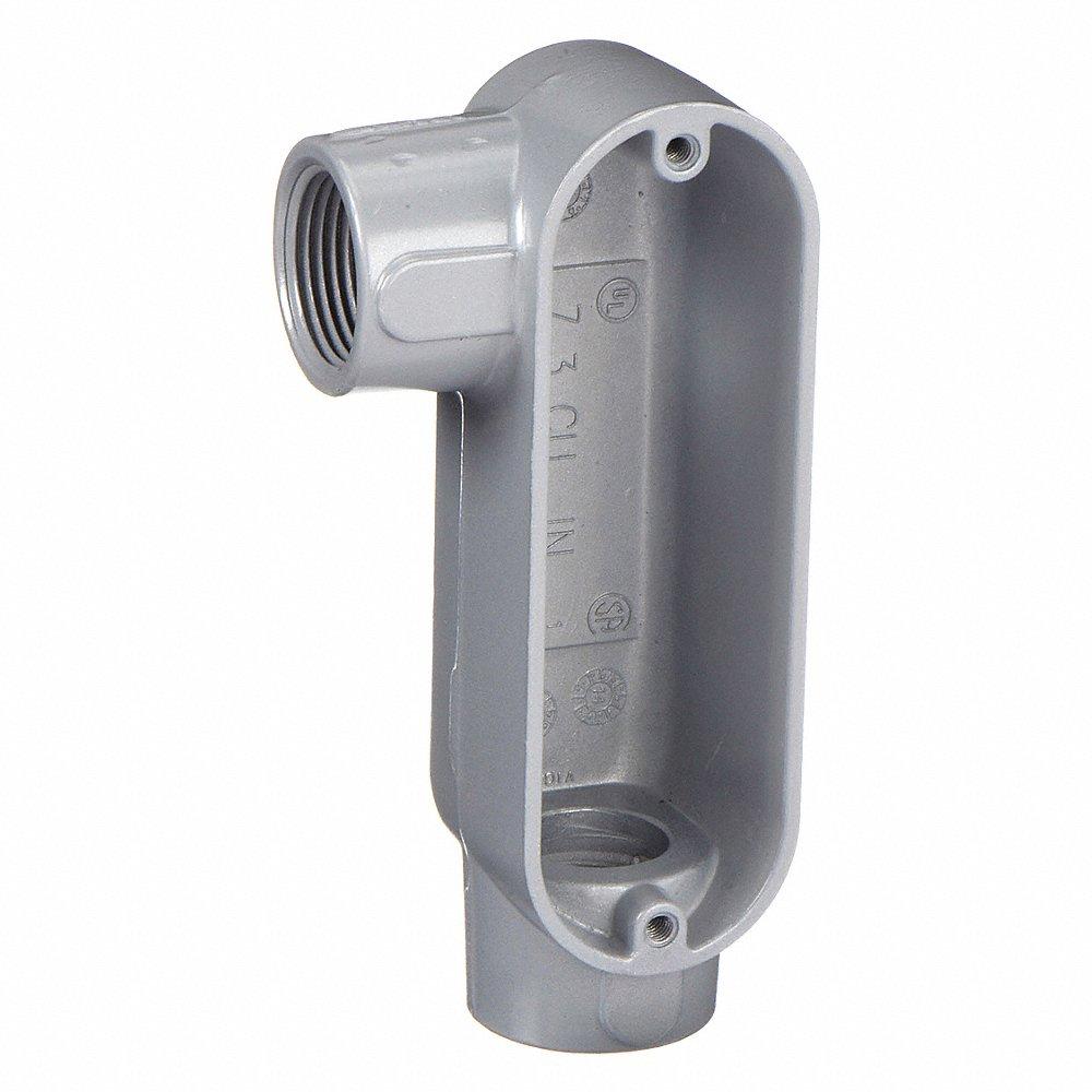 Conduit Outlet Body, 1 1/2 Inch Trade, LR Body, 35 cu. in., Aluminum, Threaded Hub