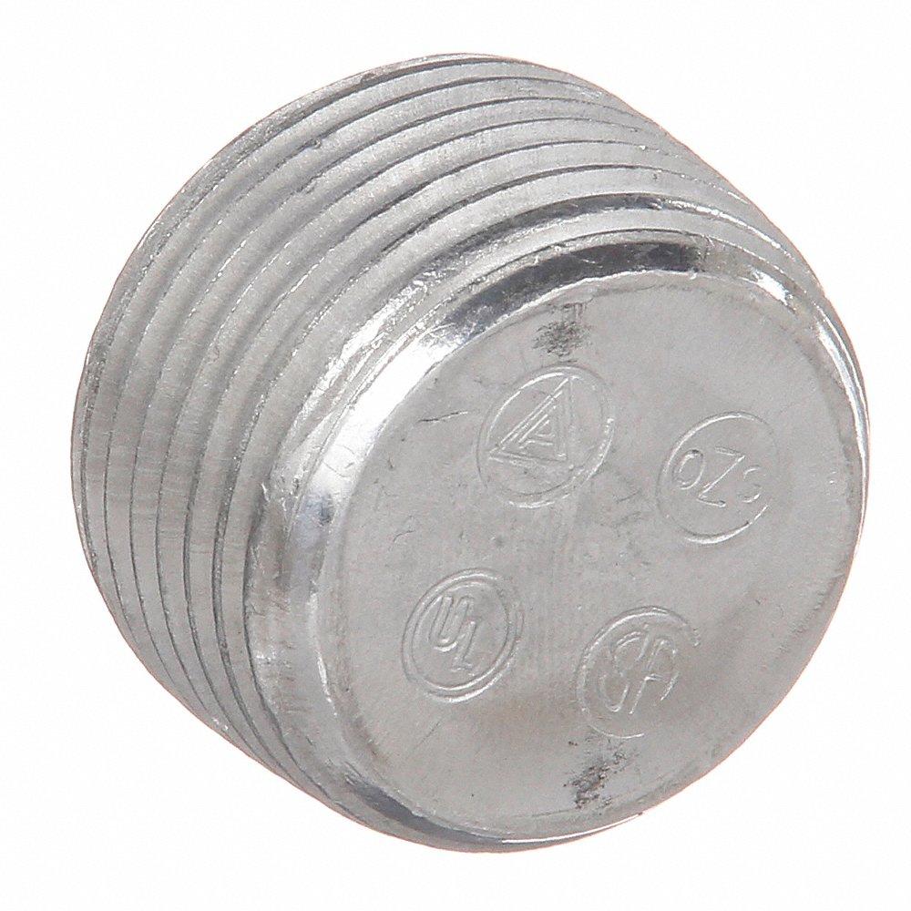 APPLETON ELECTRIC PLG-150A Blank Plug, Plain, 1 1/2 Inch Trade, NPT, Aluminum, Male to Male | AA2NGE 10U755