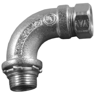 APPLETON ELECTRIC TWLL125L Emt Conduit Connector, 1-1/4 Inch Size, 90 Deg. Bend | BK2XDK