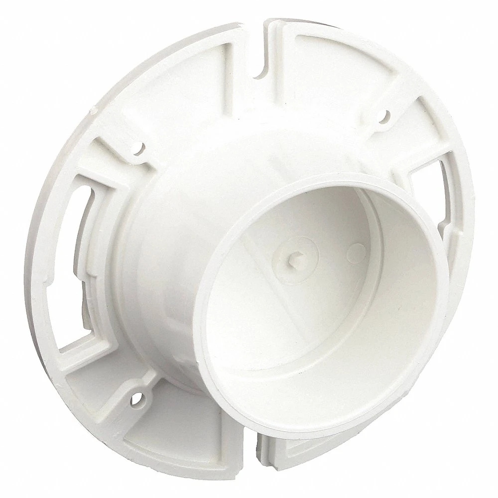 MUELLER INDUSTRIES 1CNW7 Closet Flange 4 x 3 Inch With Knockout Pvc White | AA9EAW