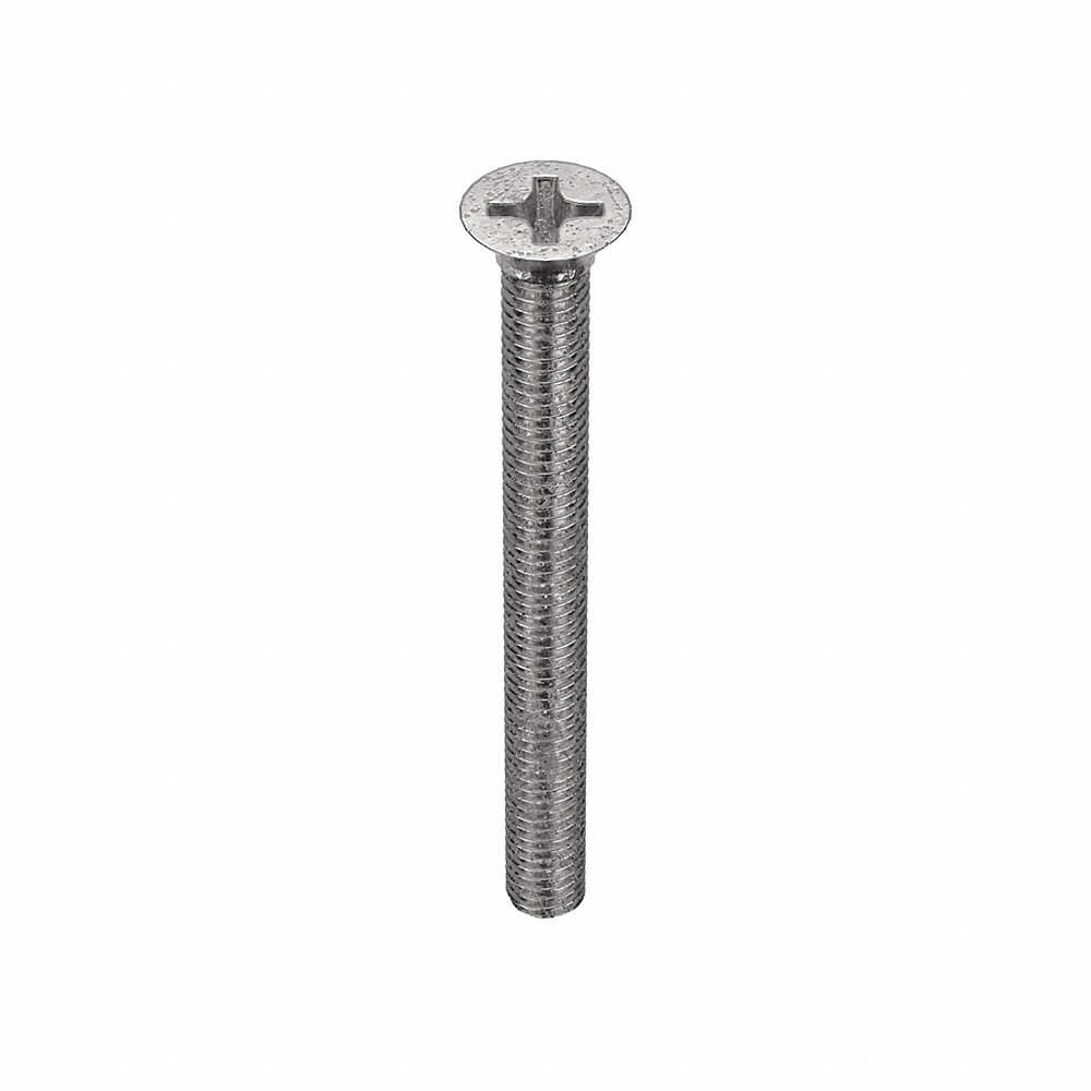 APPROVED VENDOR 2AE17 Machine Screw Flat Stainless Steel 10-32 X 2 L, 100PK | AB8XYG