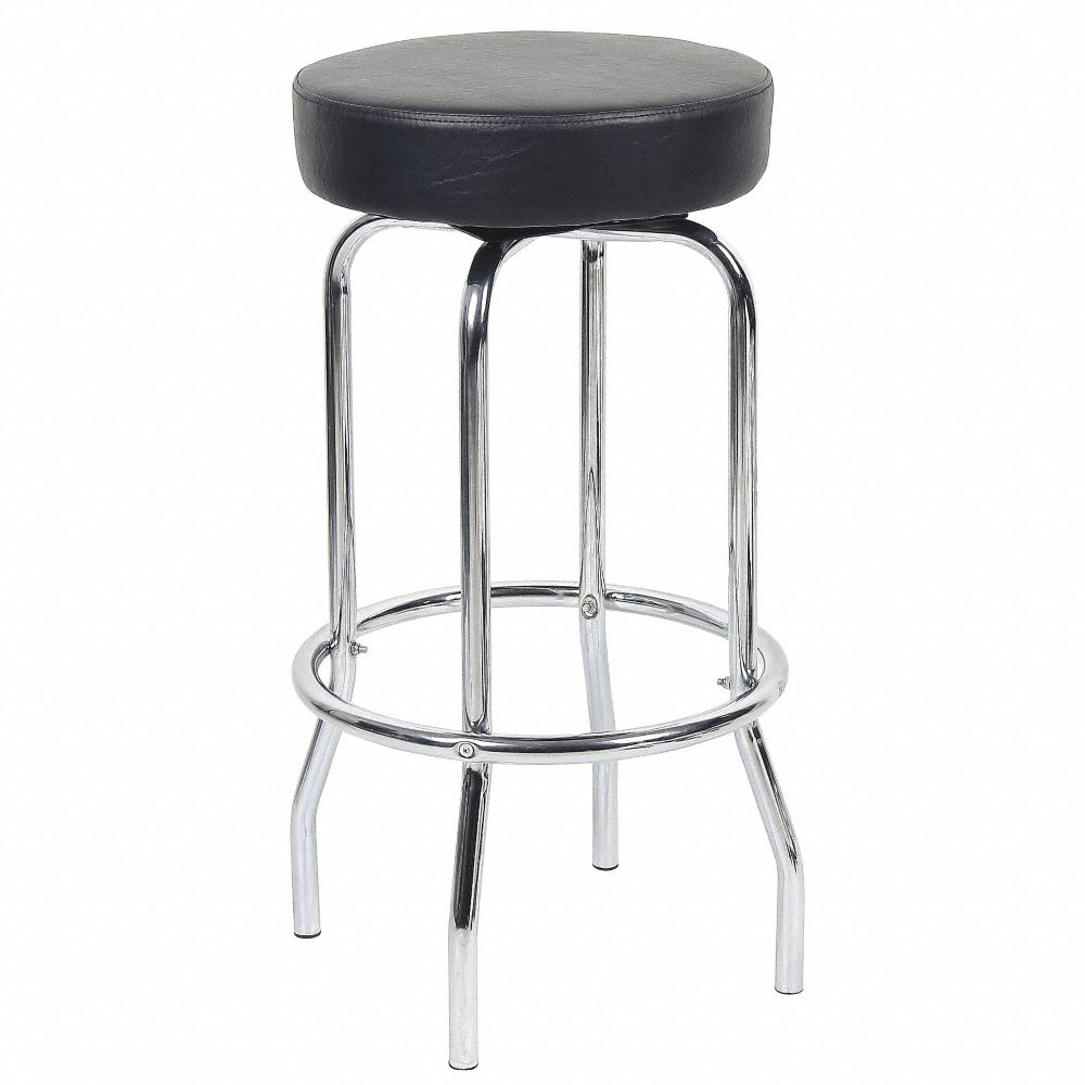 Work Bench Stool, 29 Inch Overall Ht, 29 Inch min to 29 Inch max, No Backrest, Chrome