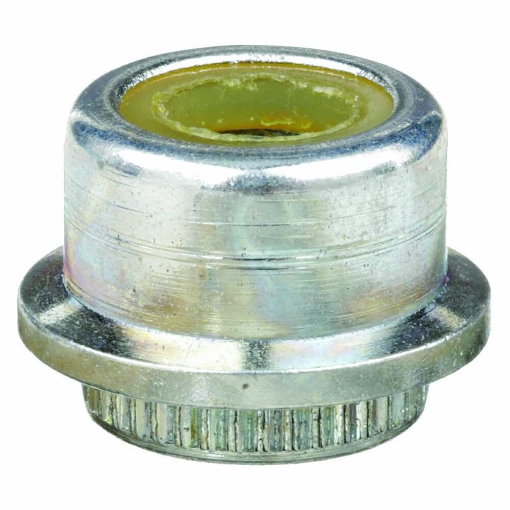 Captive Locknut, 10-32 Thread Size, Zn Plated, Nylon Insert, Right Hand, Steel
