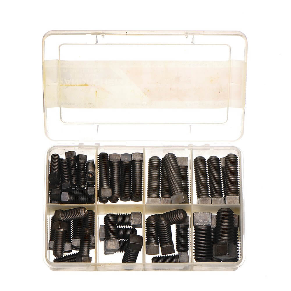 Socket Set Screw Assortment, Cup Point Square Head, Steel