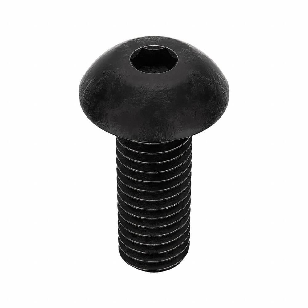 Metric Socket Head Cap Screw, M5x0.8 Thread Size, Button, 14mm Lg., 9.5mm Head Dia.