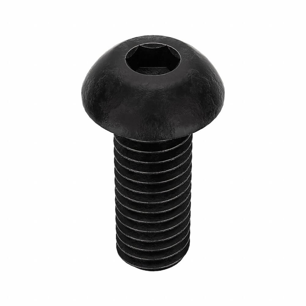 Metric Socket Head Cap Screw, M6x1 Thread Size, Button, 16 mm Lg.