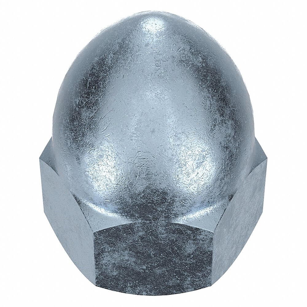 Acorn Nut, 5/16 In - 18 Thread Size, High Crown, 3/8 In Thread Dep., 11/16 In Ht., 1/2 In Wd.