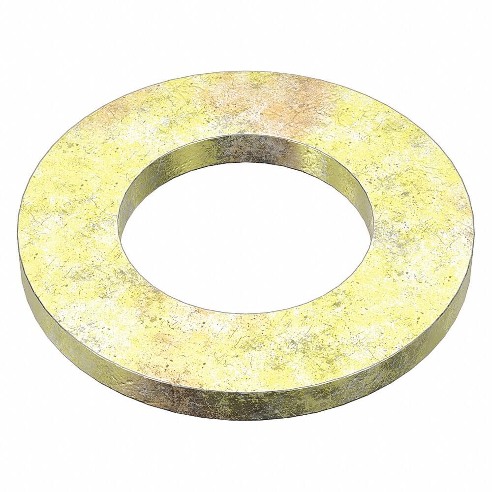 APPROVED VENDOR M38080.180.0001 Flat Washer Yellow Zinc Fits M18, 25PK | AC3WDL 2WY93