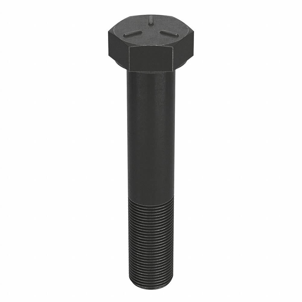 Hex Head Cap Screw, 1 In - 14 Thread Size, Steel, 4 In Lg., 39/64 In Head Ht., Gr. 5