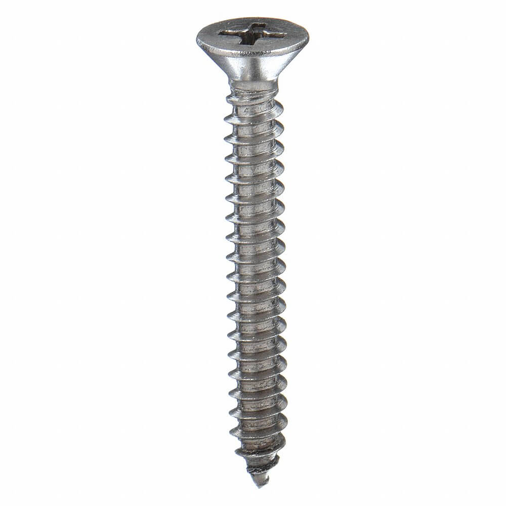APPROVED VENDOR U51680.021.0125 Sheet Screw Flat #12 1 1/4 L, 100PK | AB3YKV 1WA42