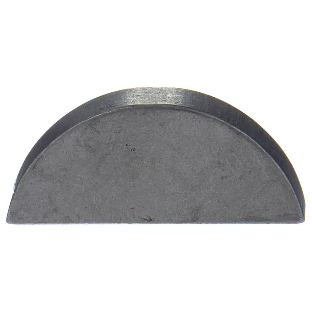 Woodruff Key, 3/16 In x 1 In Key Size, Half Moon, Plain, Gr. 1035, Steel