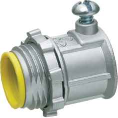 EMT Connector, Set-Screw, 1.485 x 1.313 Inch Size, Zinc
