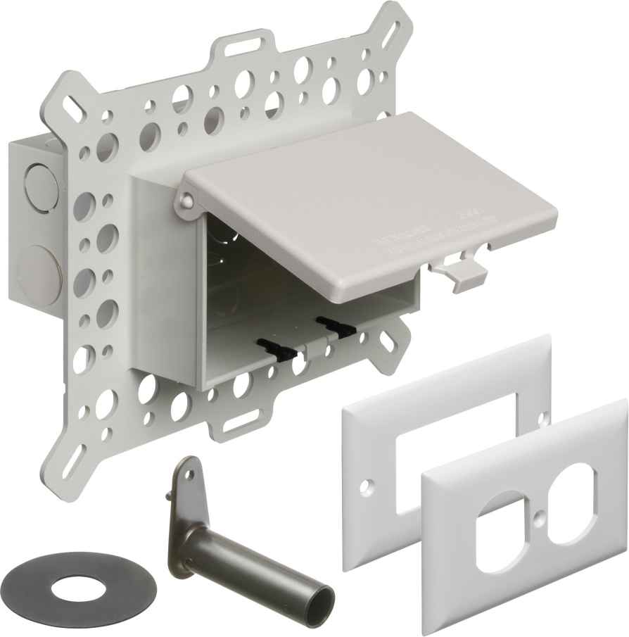 ARLINGTON INDUSTRIES DBHM1W Enclosure Box, 7.012 x 9.058 Inch Size, Plastic | BK3CUA