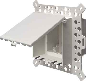 ARLINGTON INDUSTRIES DBVM2W Enclosure Box, Two-Gang, 9.058 x 8.992 Inch Size, Plastic | BK3CVP