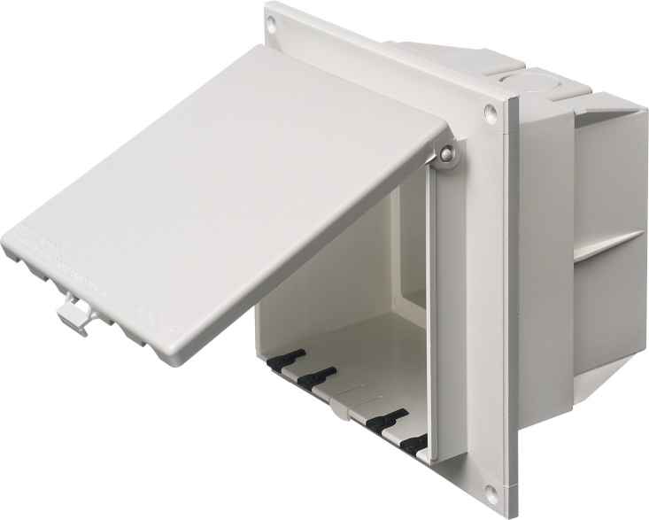 ARLINGTON INDUSTRIES DBVR2W Enclosure Box, Two-Gang, 7.159 x 6.888 Inch Size, Plastic | BK3CWQ