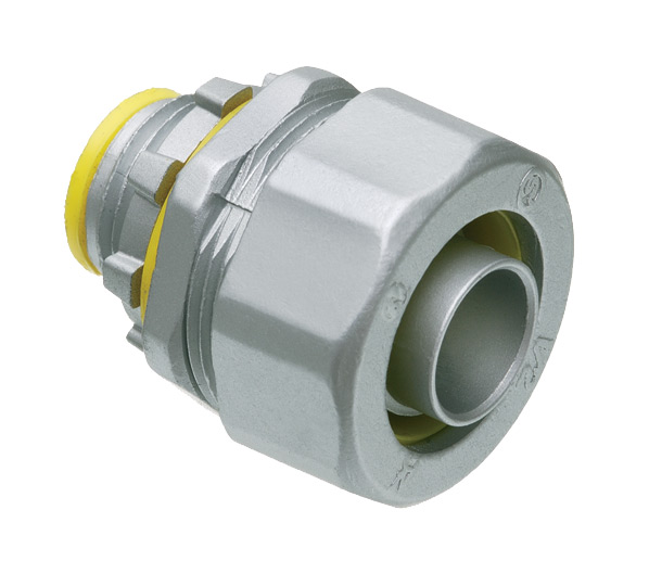 ARLINGTON INDUSTRIES LT100A Straight Connector, Insulated Throat , 1.905 x 1.905 Inch Size, 5Pk, Zinc | BK3DXA