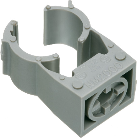 ARLINGTON INDUSTRIES NM1900 Strut Clip, 1.27 x 0.844 Inch Size, Plastic, 100Pk | BK3EAX