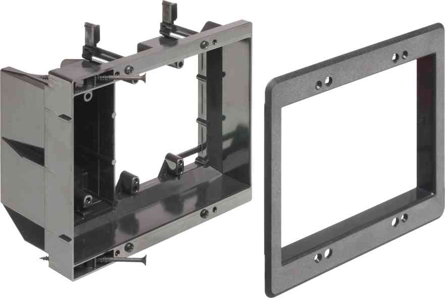 ARLINGTON INDUSTRIES TVBU507BL TV Box Kit, 6.818 x 7.93 Inch Size, Plastic | BK3EPK