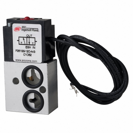 ARO P261SS-120-A Solenoid Air Control Valve, 120V Ac, 1/8 Inch Size Pipe Size, 0 To 120 Psi | CN8VYG 6JJ57