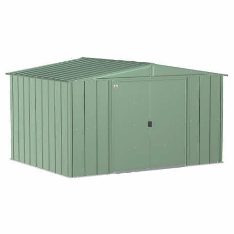ARROW FASTENER CLG108SG Shed, 123.3 Inch x 95.3 Inch x 75.9 Inch Size, 432 Cu ft Capacity, Sage Green | CN8WBX 783W65