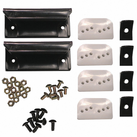 Door Kit, 1 1/2 Inch X 3 3/4 Inch X 1 1/4 Inch, Black, Shed Door Maint, Plastic