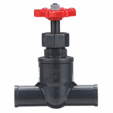 Globe Valve, Tee, 3/4 Inch Pipe Size, Class 150, PVC Body, 150 PSI Max. Fluid Pressure