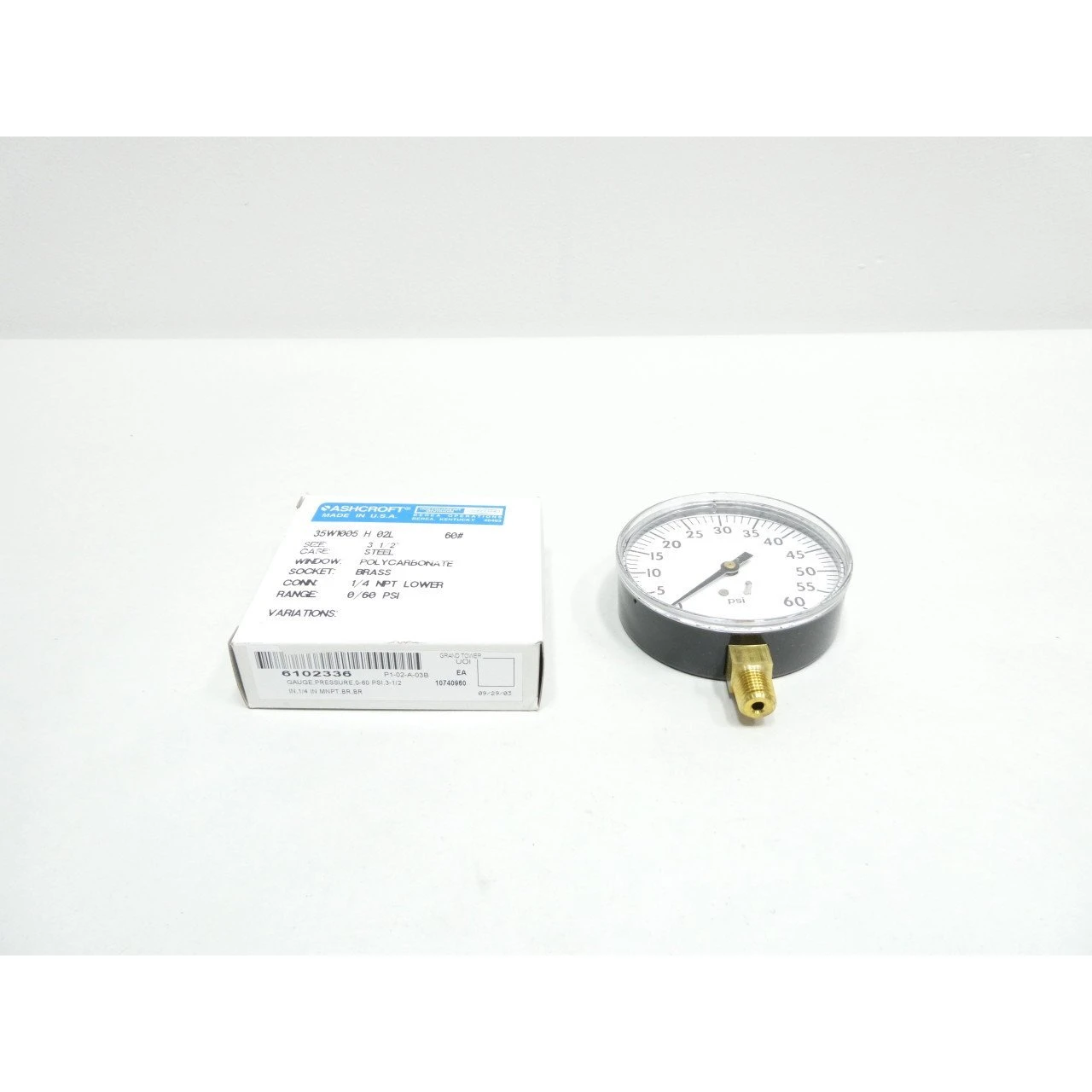 ASHCROFT 35W1005-H-02L-60#