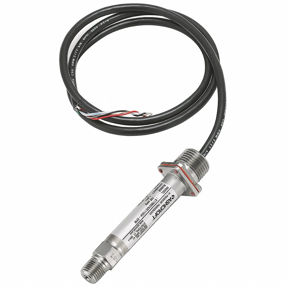Pressure Transmitter, 0 to 1000 PSI, 4 to 20mA DC, Cable & Wire Leads, IP67 /4X, Gauge