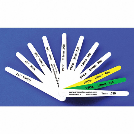 ASSEMBLY TOOL LC - 1112 Feeler Gauge, Long Blade, 100 mm Blade Length, 12 mm Blade Width, Plastic, +/-5% Tolerance | CN8ZJR 38YZ63