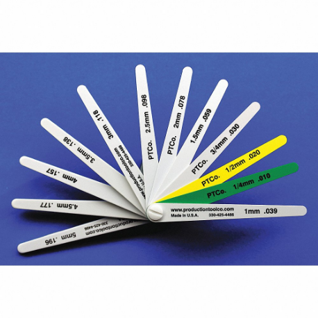 ASSEMBLY TOOL L - 1212 Feeler Gauge, Long Blade, 100 mm Blade Length, 12 mm Blade Width, Plastic | CN8ZJK 38YZ52