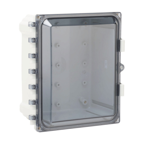 ATTABOX AH1084C Enclosure, 10 x 8 x 4 Inch Size, Wall Mount, Polycarbonate Light Gray | CV7JTQ