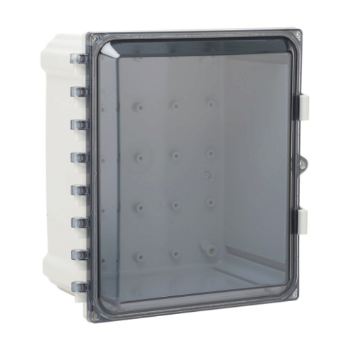 Enclosure, 12 x 10 x 6 Inch Size, Wall Mount, Polycarbonate Light Gray