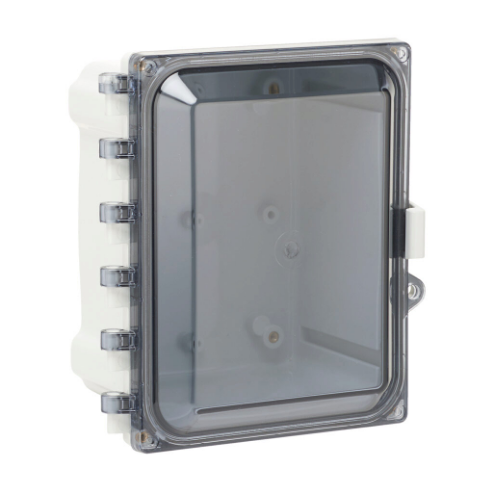 Enclosure, 8 x 6 x 4 Inch Size, Wall Mount, Polycarbonate Light Gray