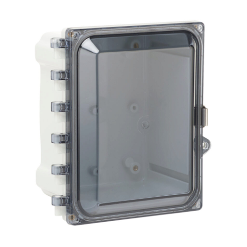 Enclosure, 8 x 6 x 4 Inch Size, Wall Mount, Polycarbonate Light Gray