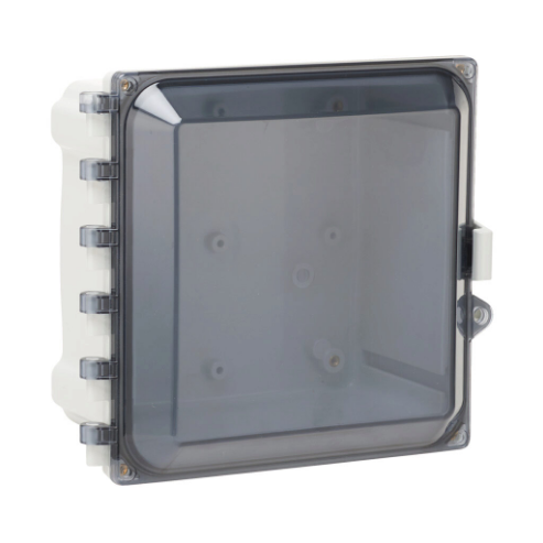 Enclosure, 8 x 8 x 4 Inch Size, Wall Mount, Polycarbonate Light Gray